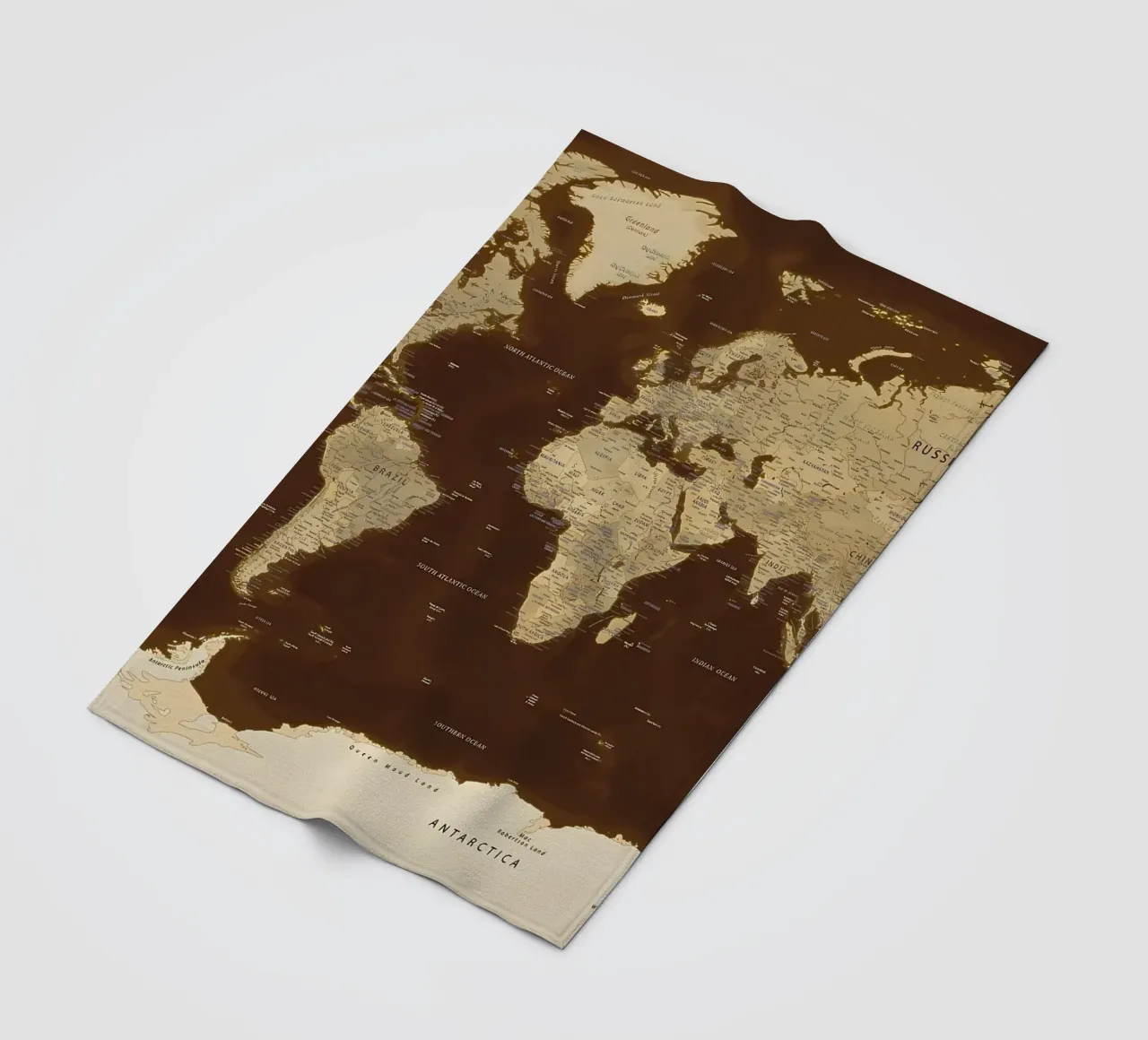 Wereldkaart fleecedeken van Aiden Garcia