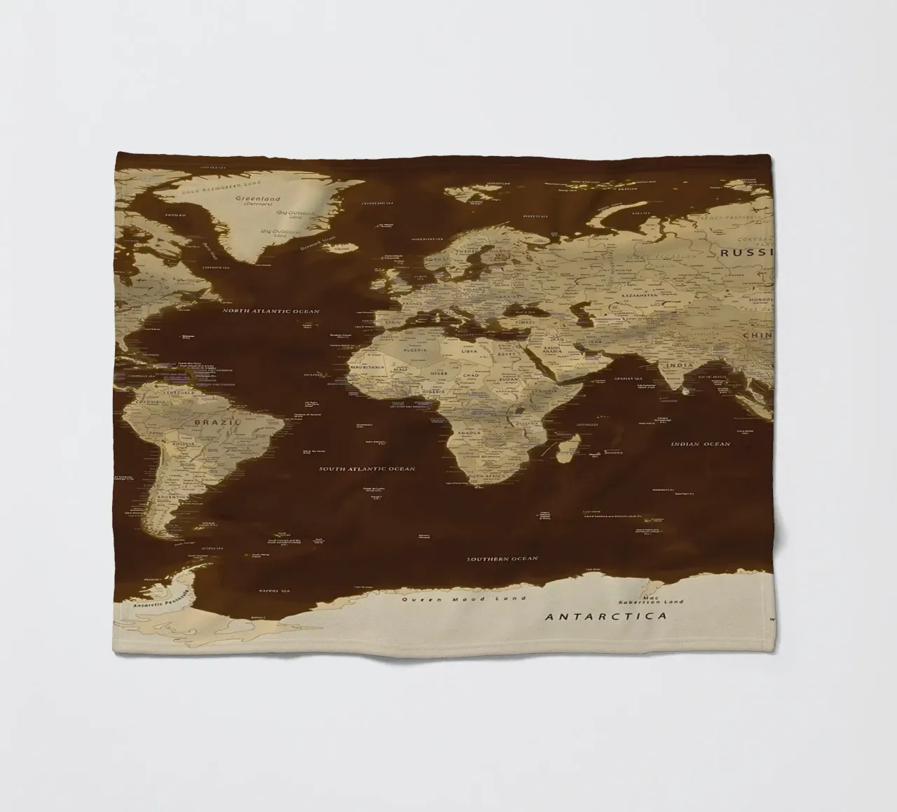 Wereldkaart fleecedeken van Aiden Garcia
