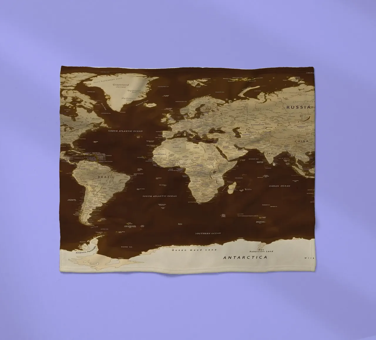 Wereldkaart fleecedeken van Aiden Garcia