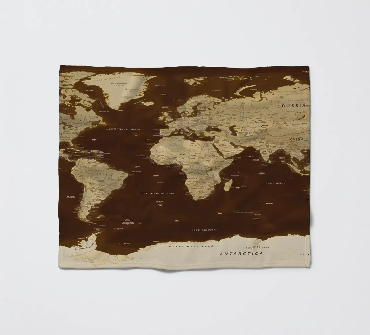 Wereldkaart fleecedeken van Aiden Garcia