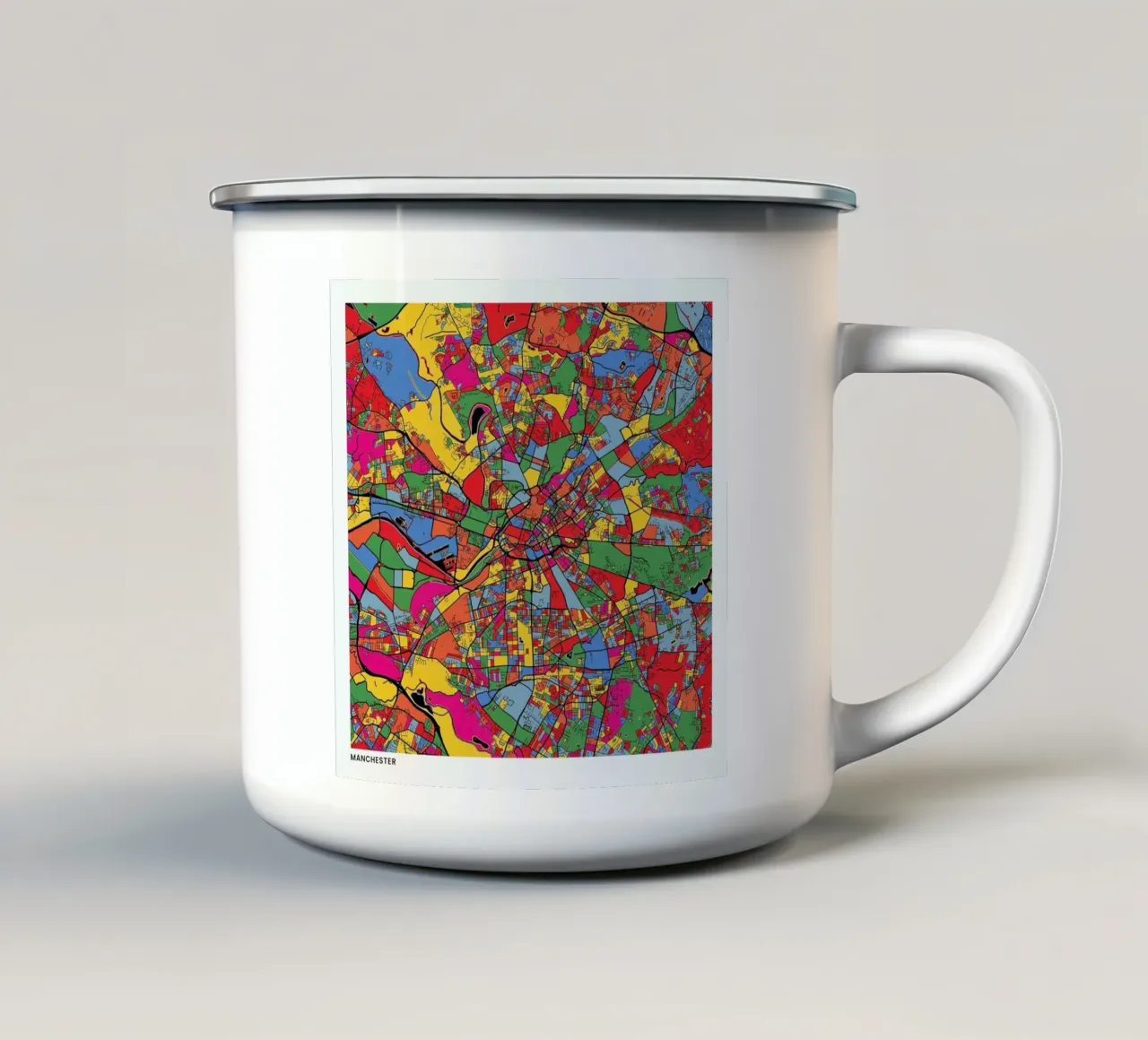 Manchester tazza in smalto da The Cartography Collection