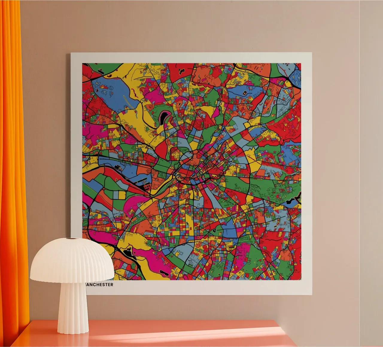 Manchester plexiglass da The Cartography Collection