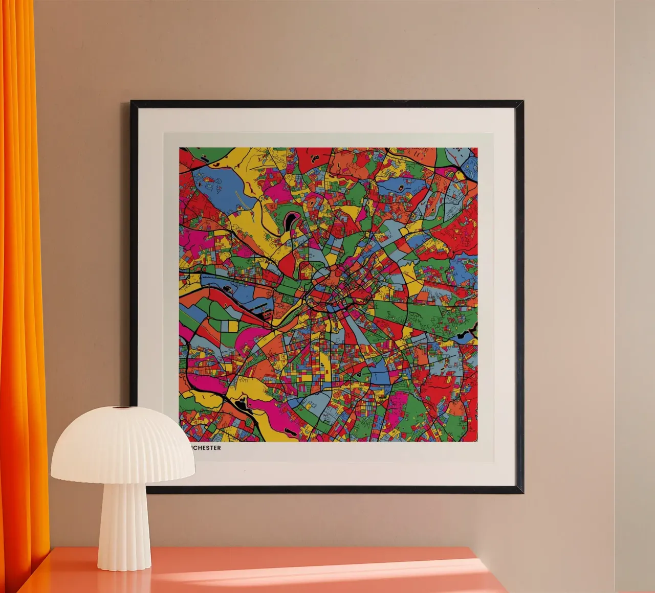 Manchester poster da The Cartography Collection