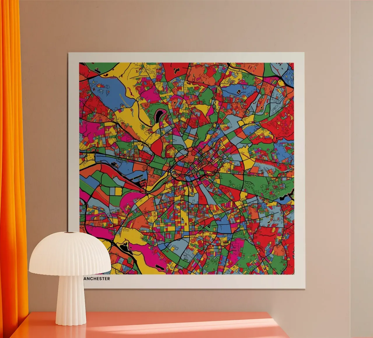 Manchester poster da The Cartography Collection