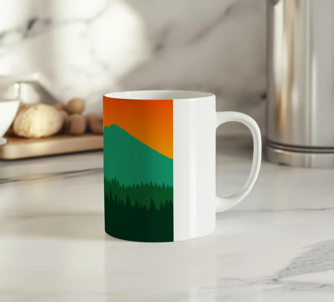 Nature Green Mountain mug en céramique de Bartosz Powalka