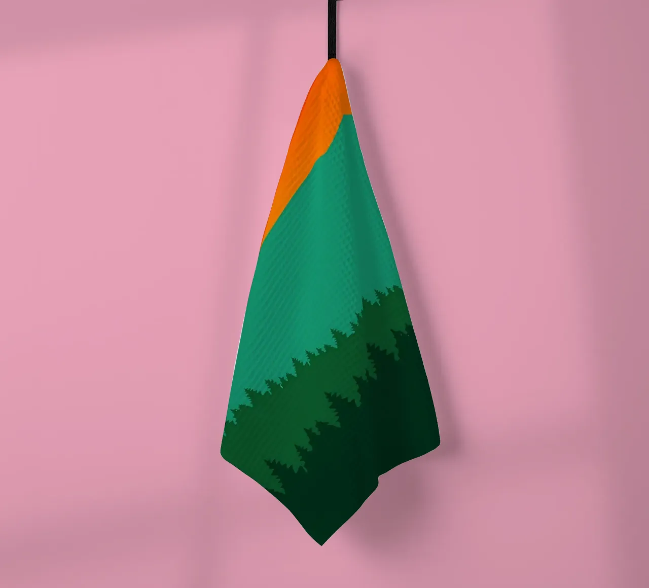 Nature Green Mountain tea towel by Bartosz Powalka