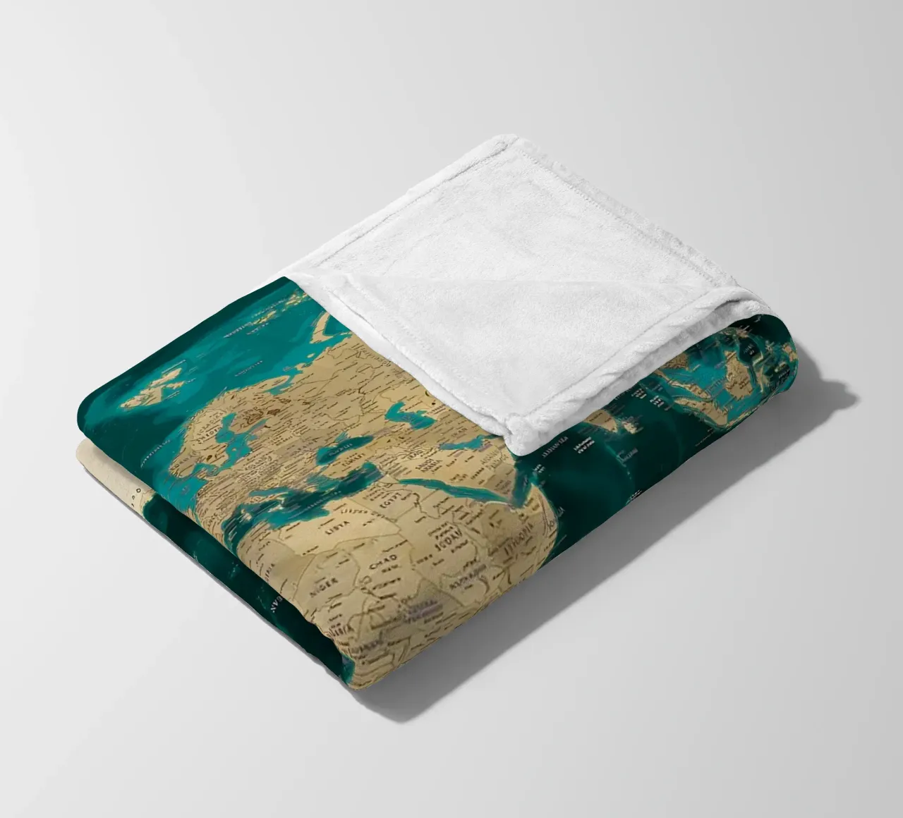 Mappa del mondo politico coperta in pile da Aiden Garcia