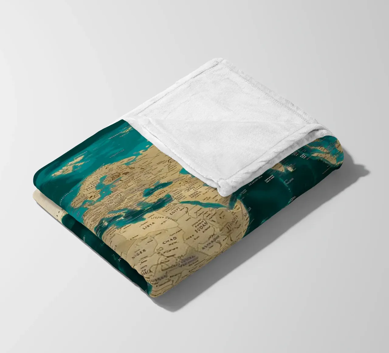 Mappa del mondo politico coperta in pile da Aiden Garcia
