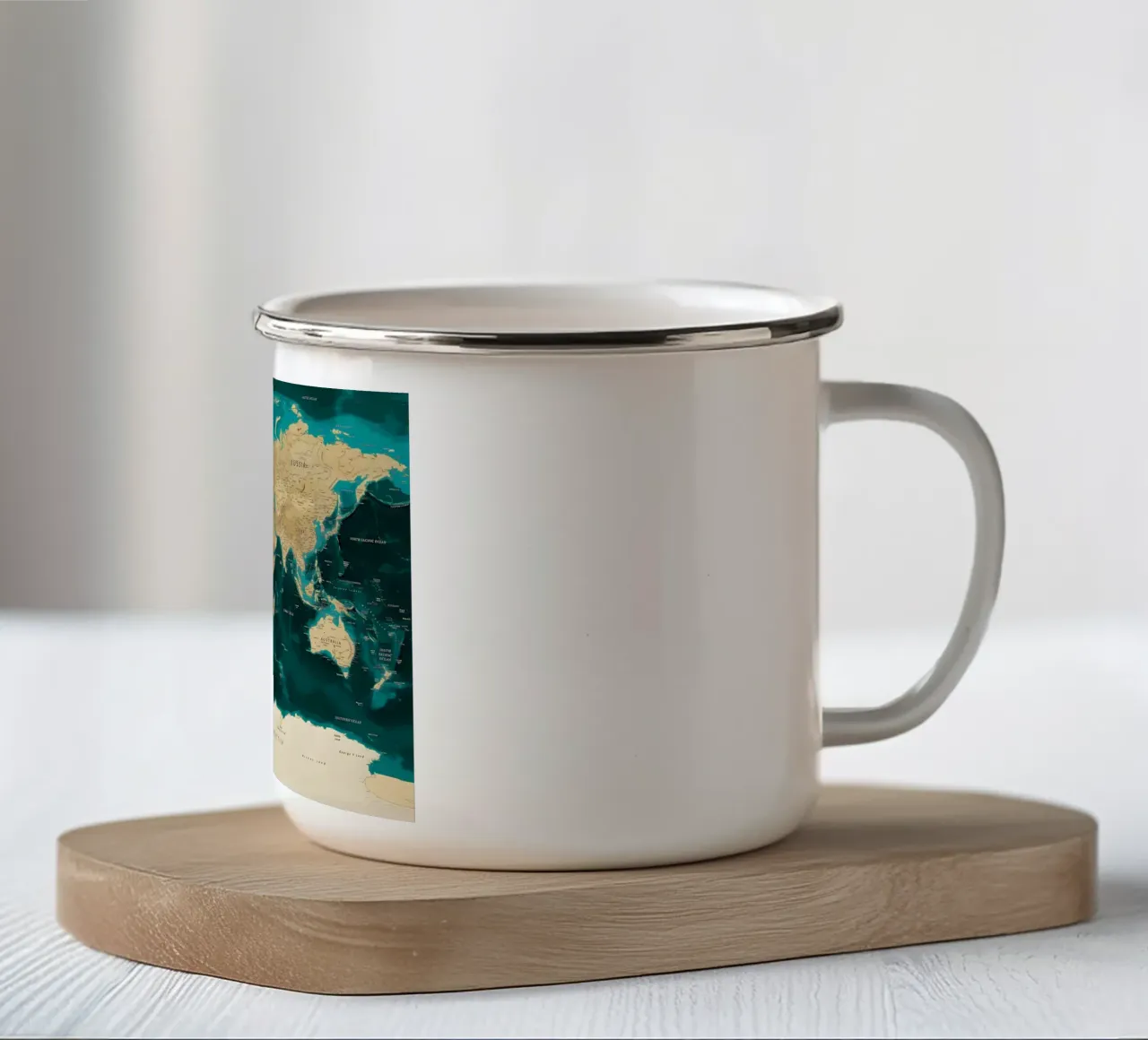 Mappa del mondo politico tazza in smalto da Aiden Garcia
