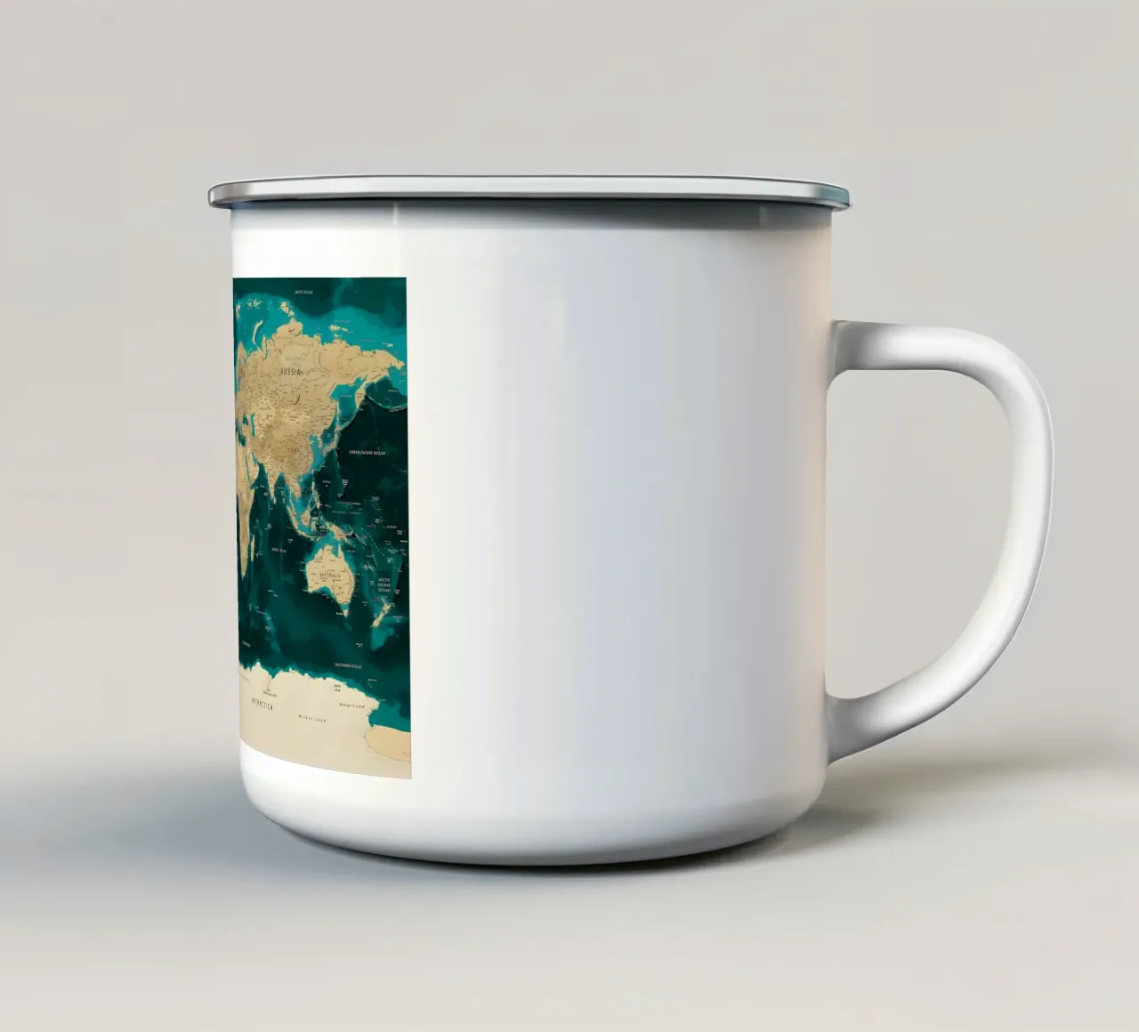 Mappa del mondo politico tazza in smalto da Aiden Garcia