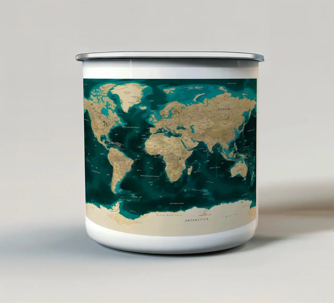 Mappa del mondo politico tazza in smalto da Aiden Garcia