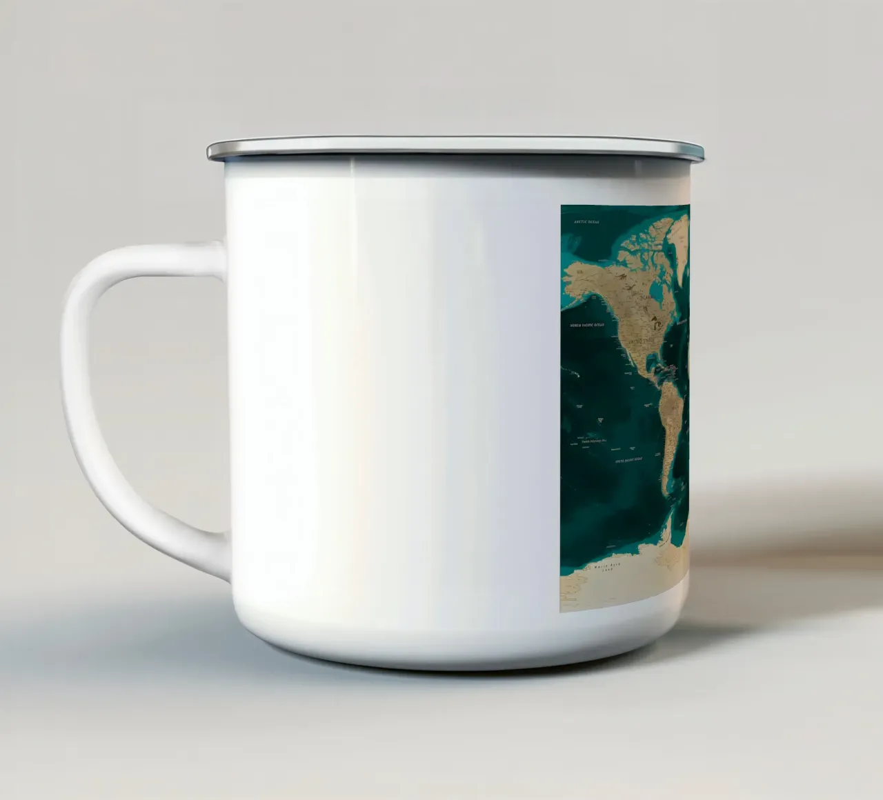 Mappa del mondo politico tazza in smalto da Aiden Garcia