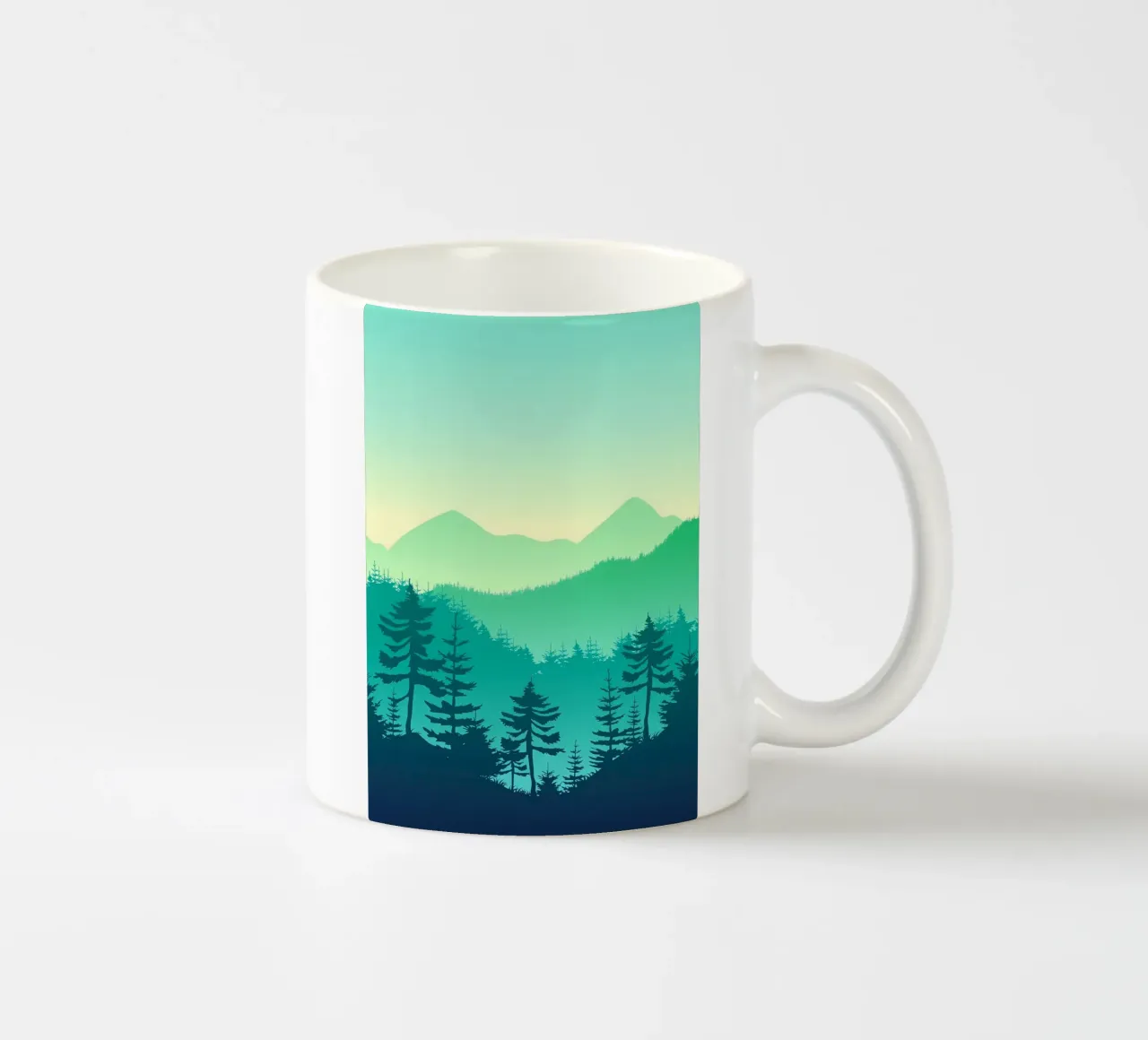 Foresta verde tazza in ceramica da Bartosz Powalka