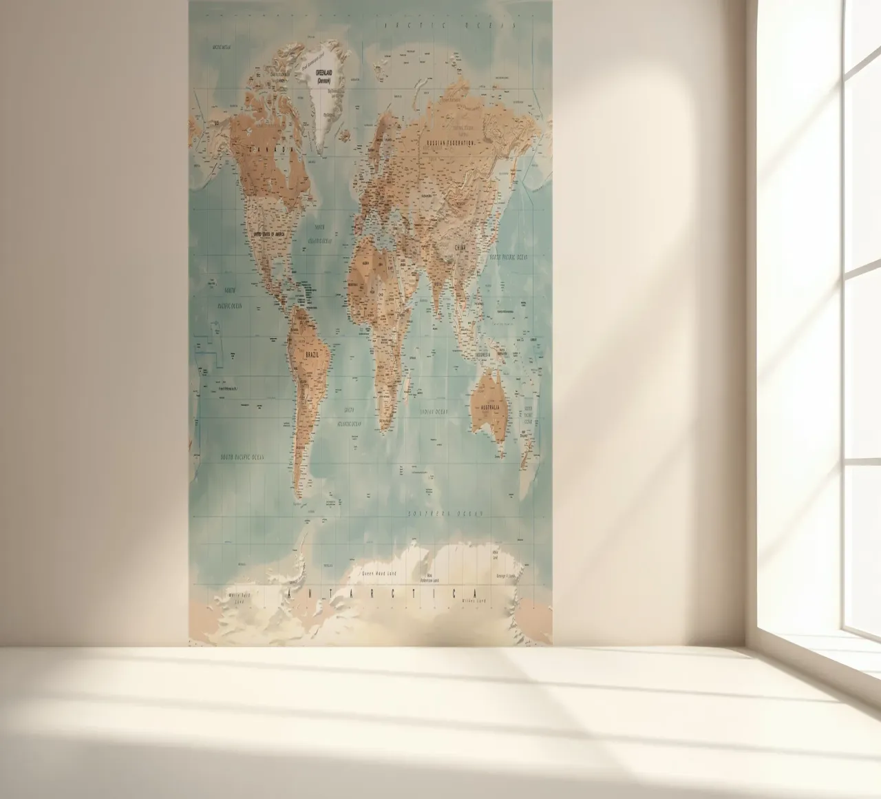 Wereldkaart fotobehang van Aiden Garcia