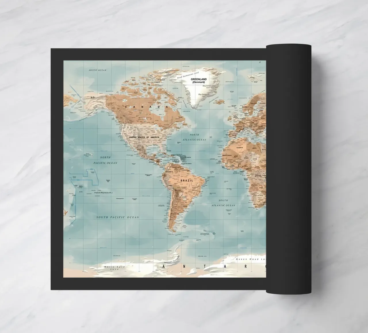 World map doormat by Aiden Garcia