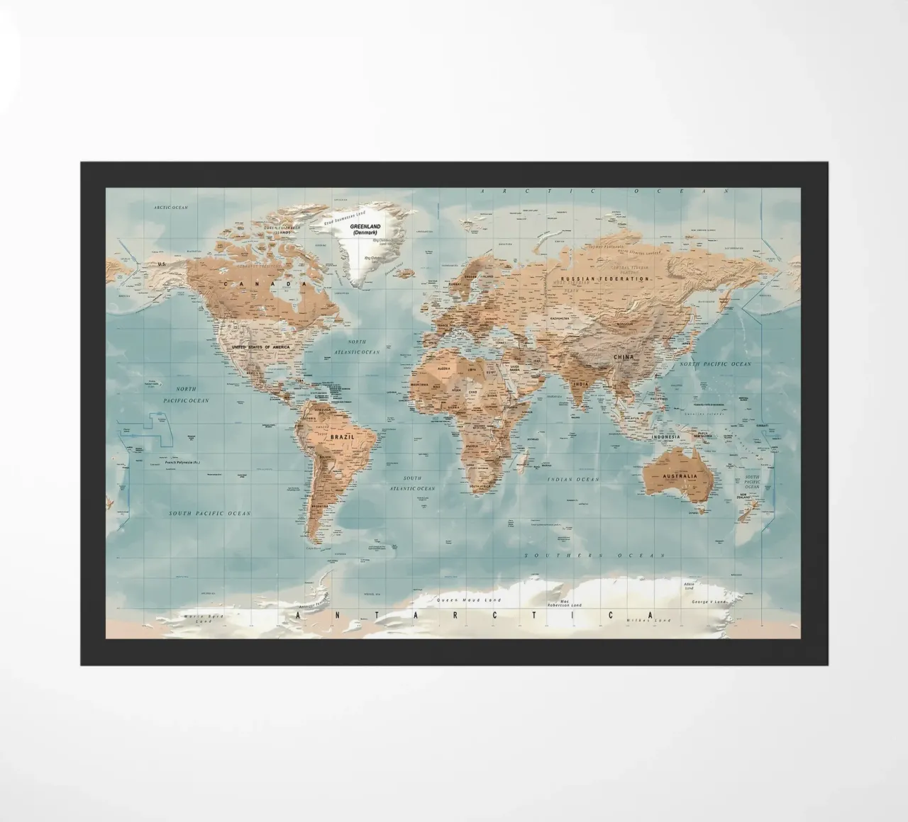 World map doormat by Aiden Garcia