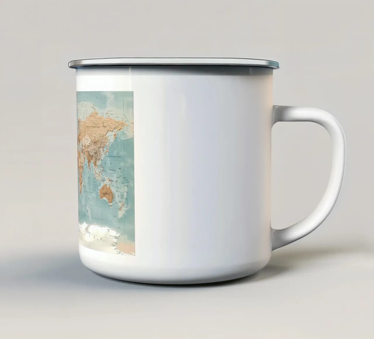 Mappa del mondo tazza in smalto da Aiden Garcia