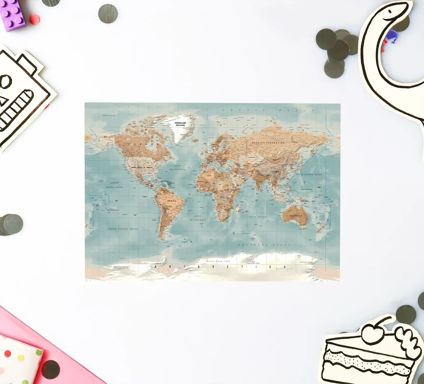 World map sticker by Aiden Garcia