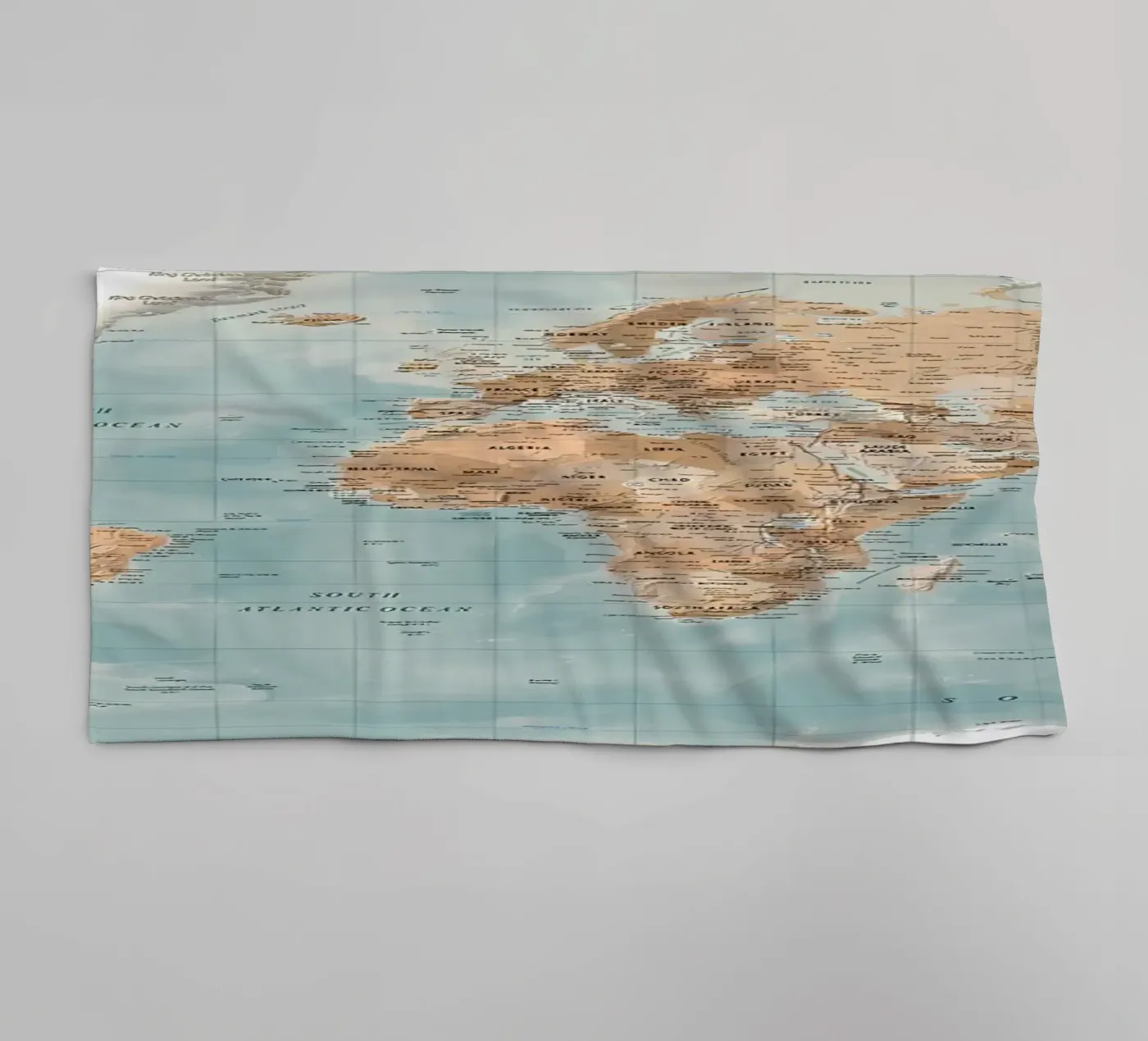 Wereldkaart badhanddoek van Aiden Garcia