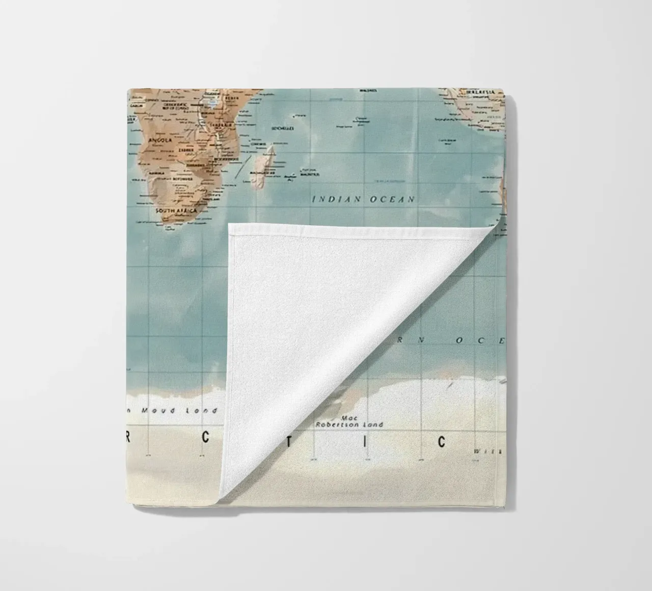 Wereldkaart strandhanddoek van Aiden Garcia