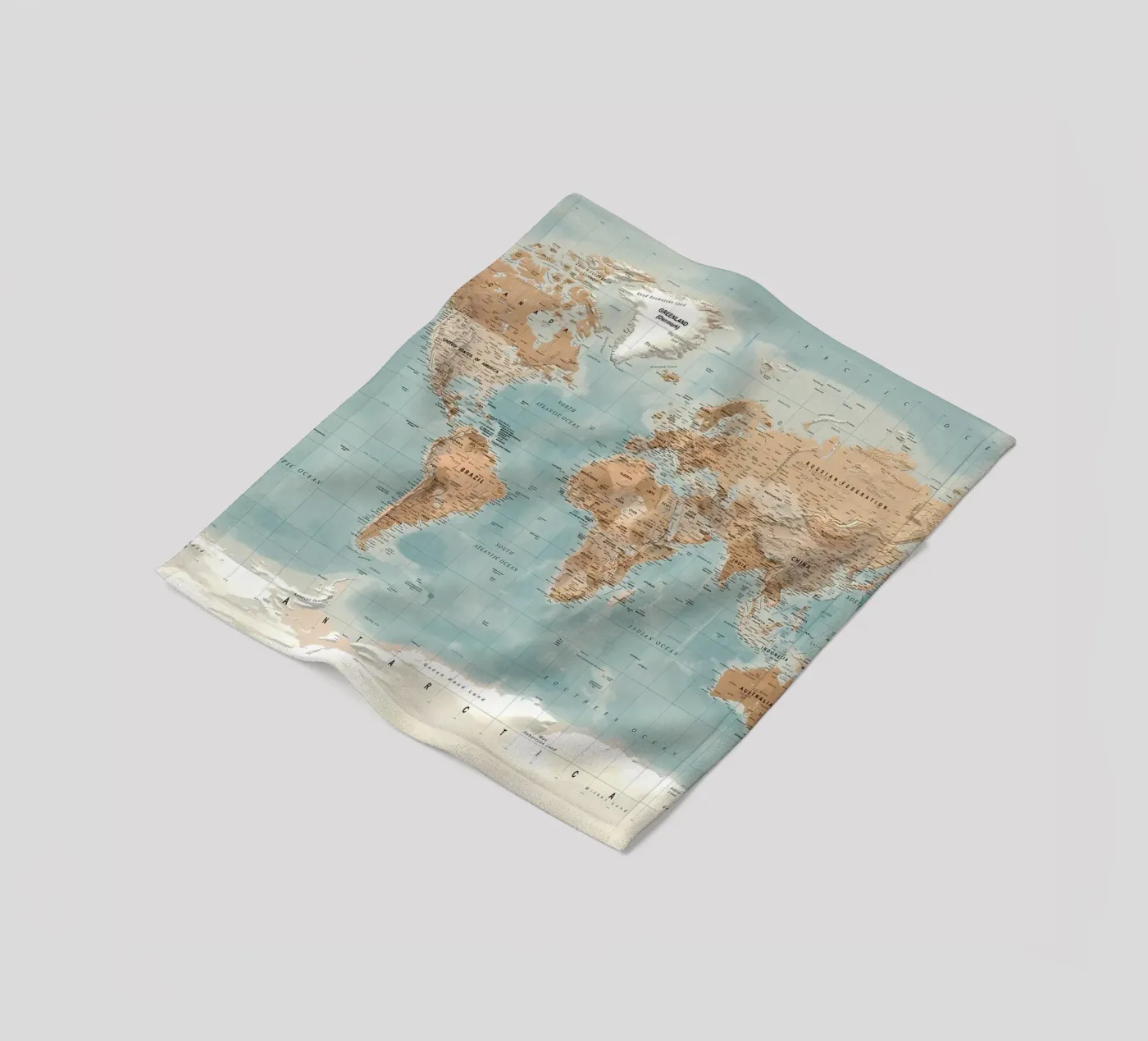 World map plaid polaire de Aiden Garcia