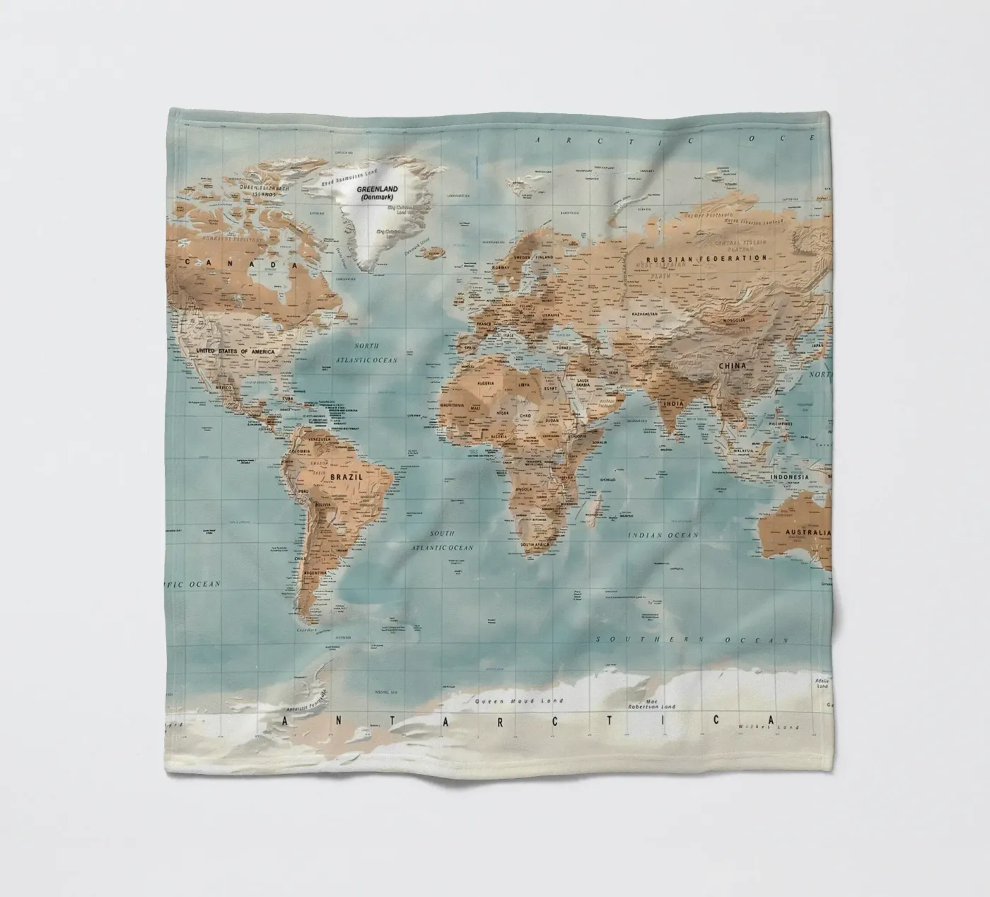 World map plaid polaire de Aiden Garcia