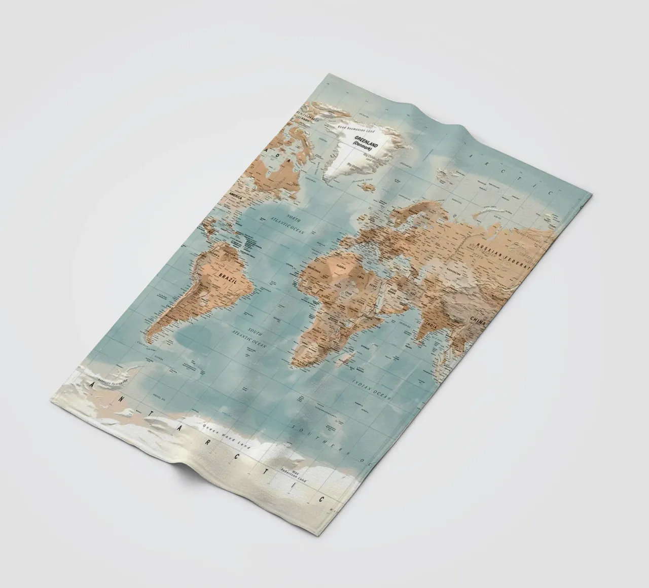 World map fleece blanket by Aiden Garcia