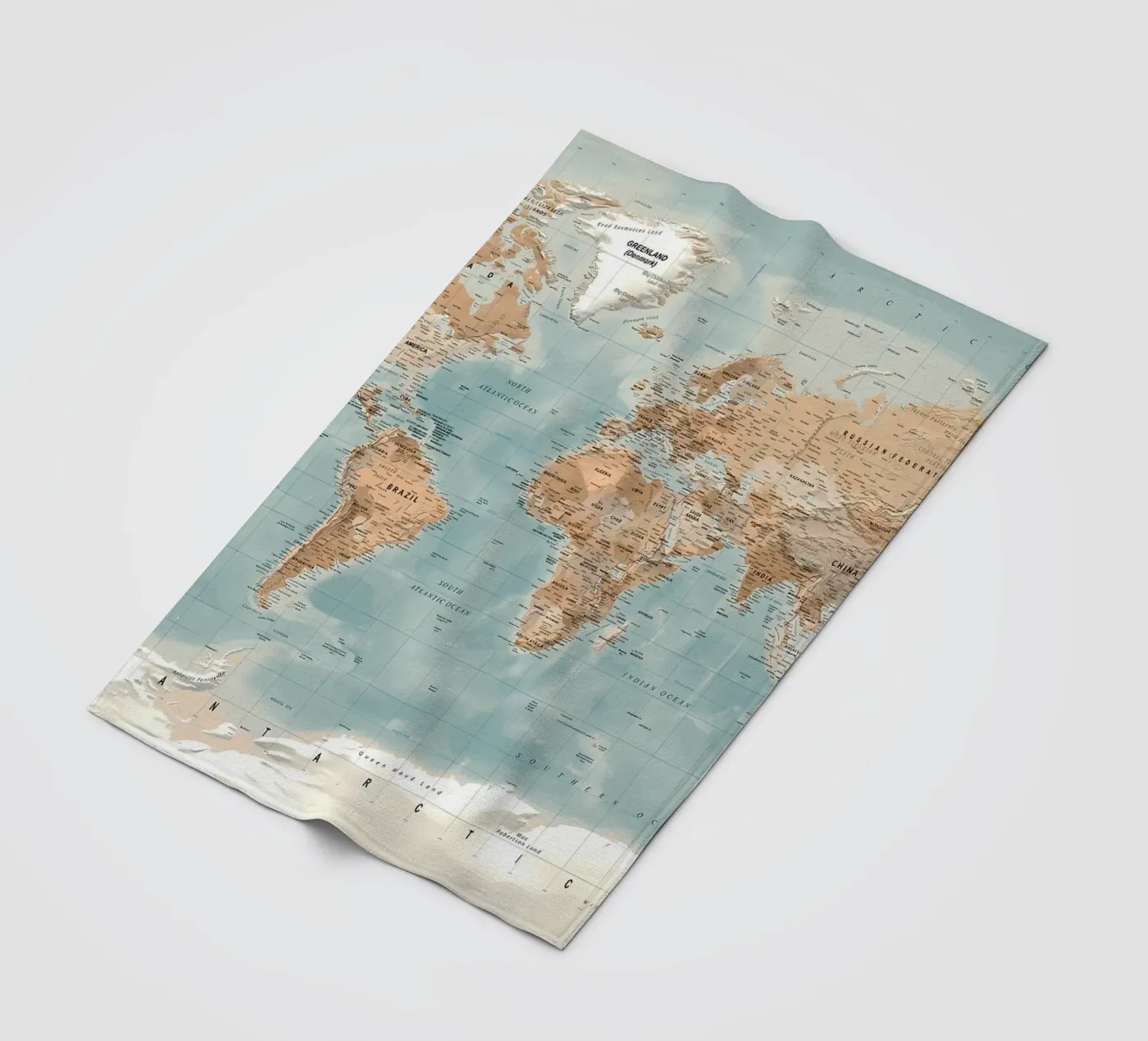 World map plaid polaire de Aiden Garcia