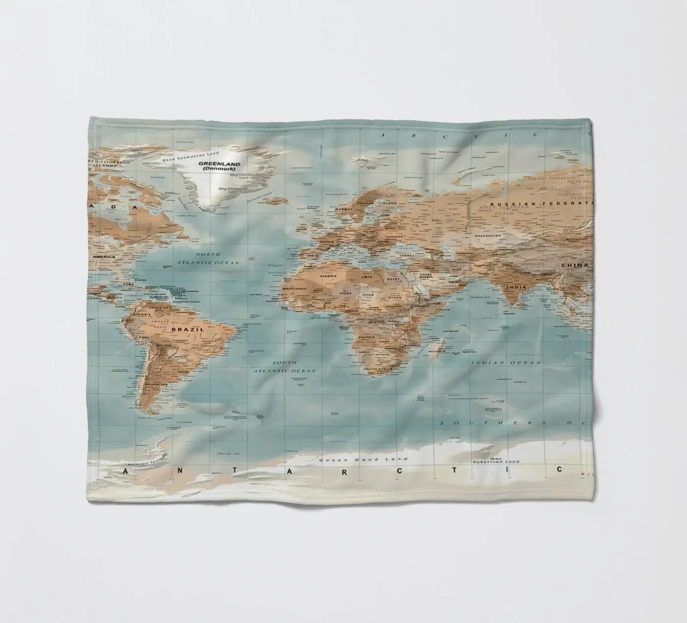 World map plaid polaire de Aiden Garcia