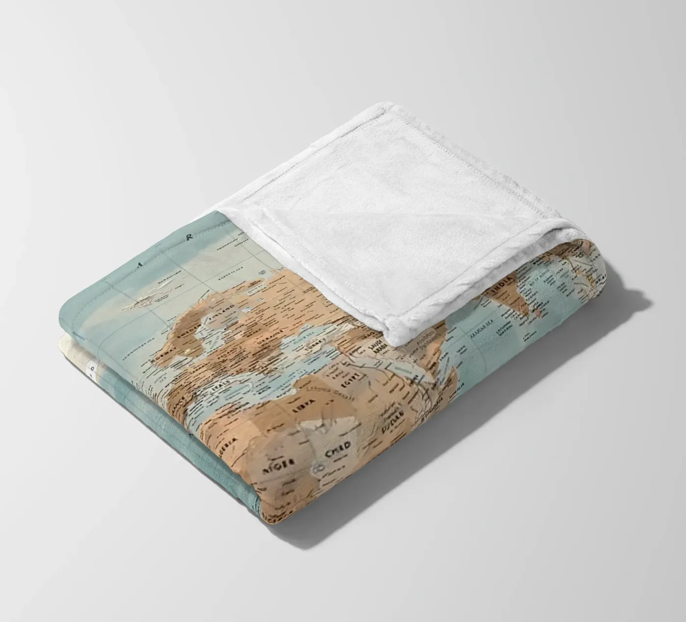 World map plaid polaire de Aiden Garcia