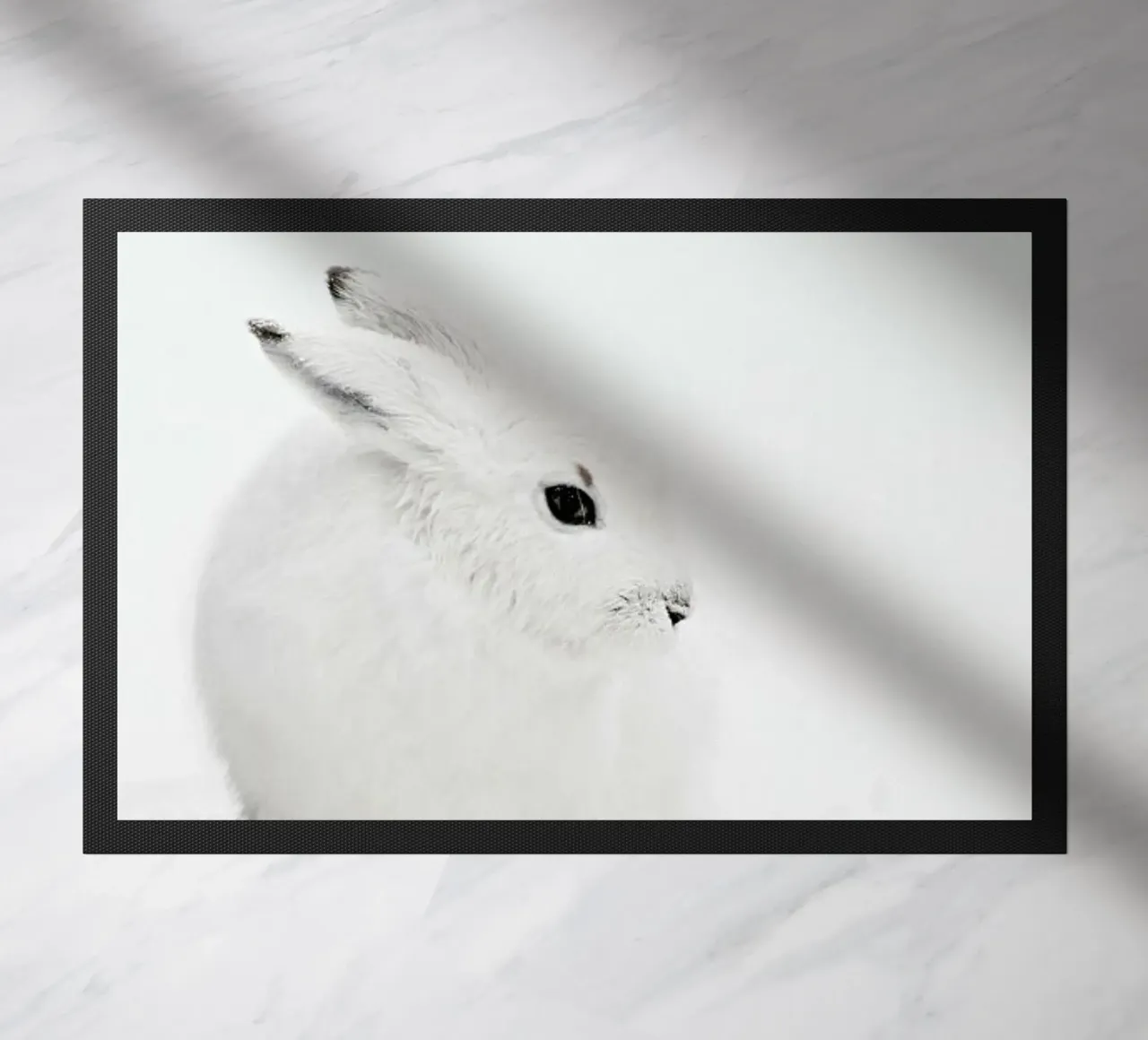 Arctic Hare doormat by Monika Strigel