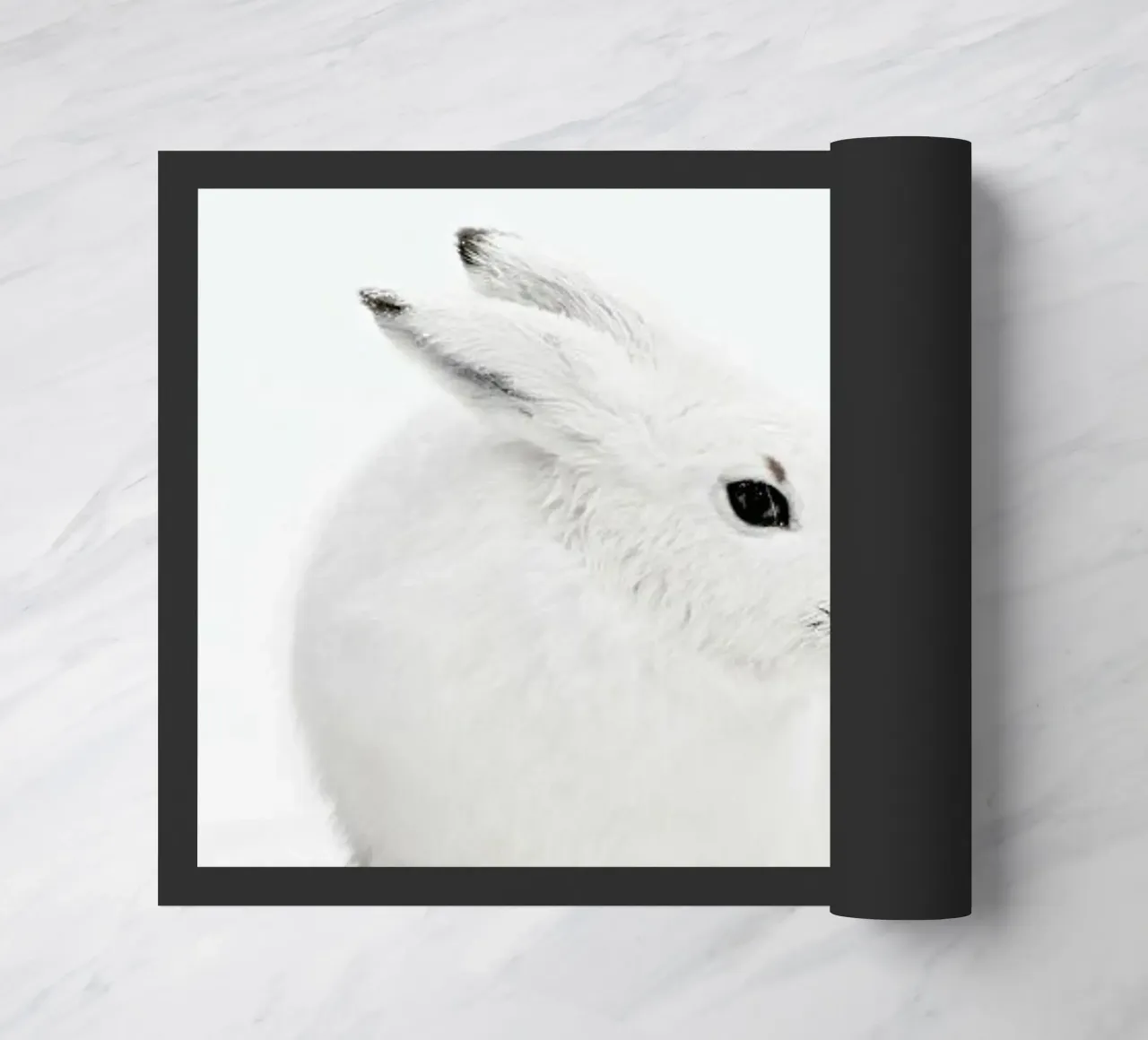 Arctic Hare doormat by Monika Strigel