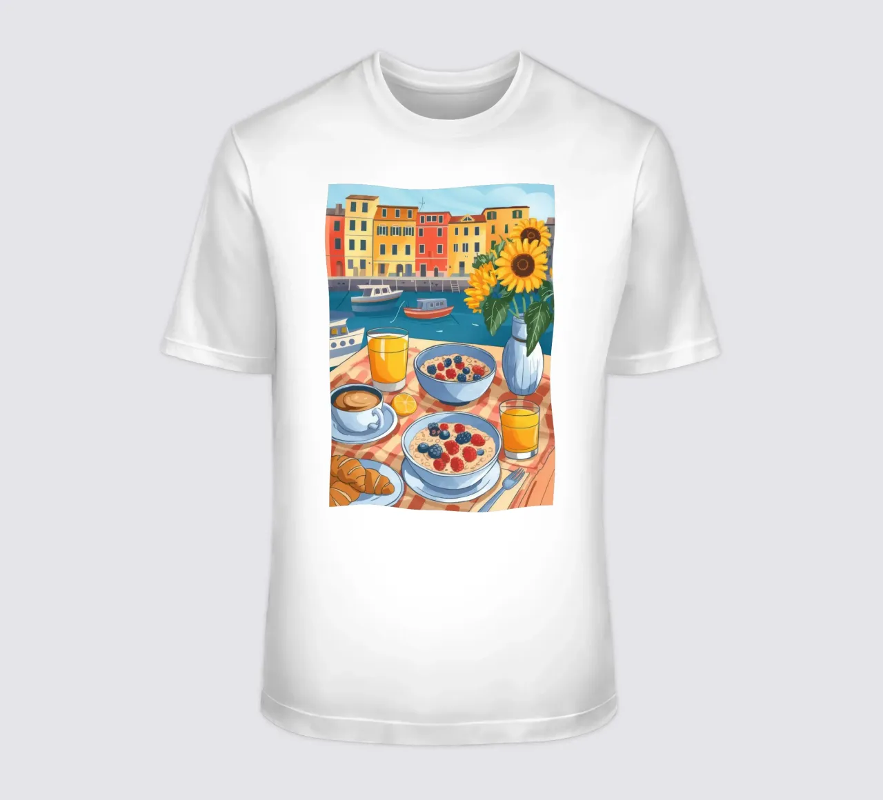 Colazione in riva al mare t-shirt da Nebula Verse