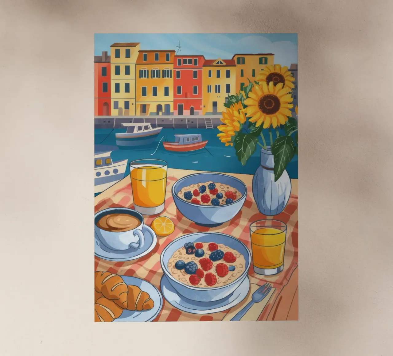 Colazione in riva al mare pellicola backlit da Nebula Verse