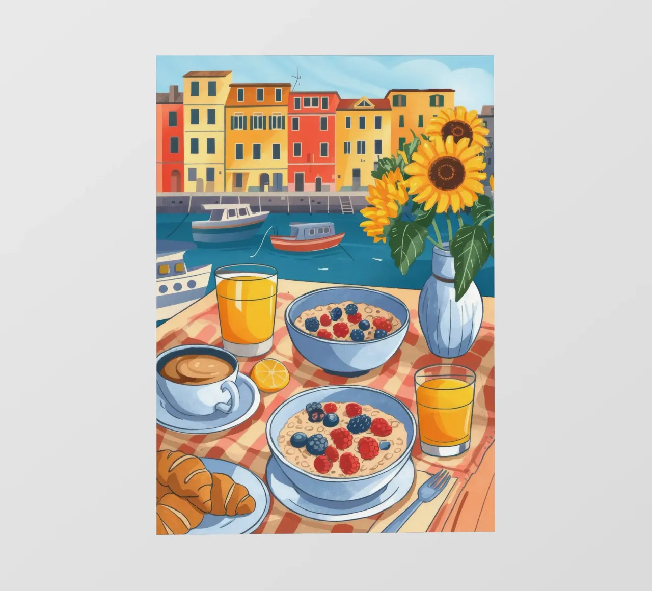 Colazione in riva al mare pellicola backlit da Nebula Verse