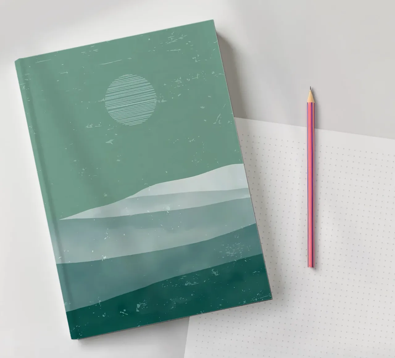 Abstract Mountain art notebook by Bartosz Powalka