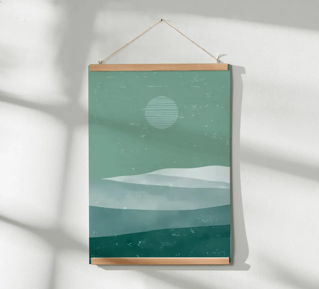 Abstract Mountain art poster by Bartosz Powalka