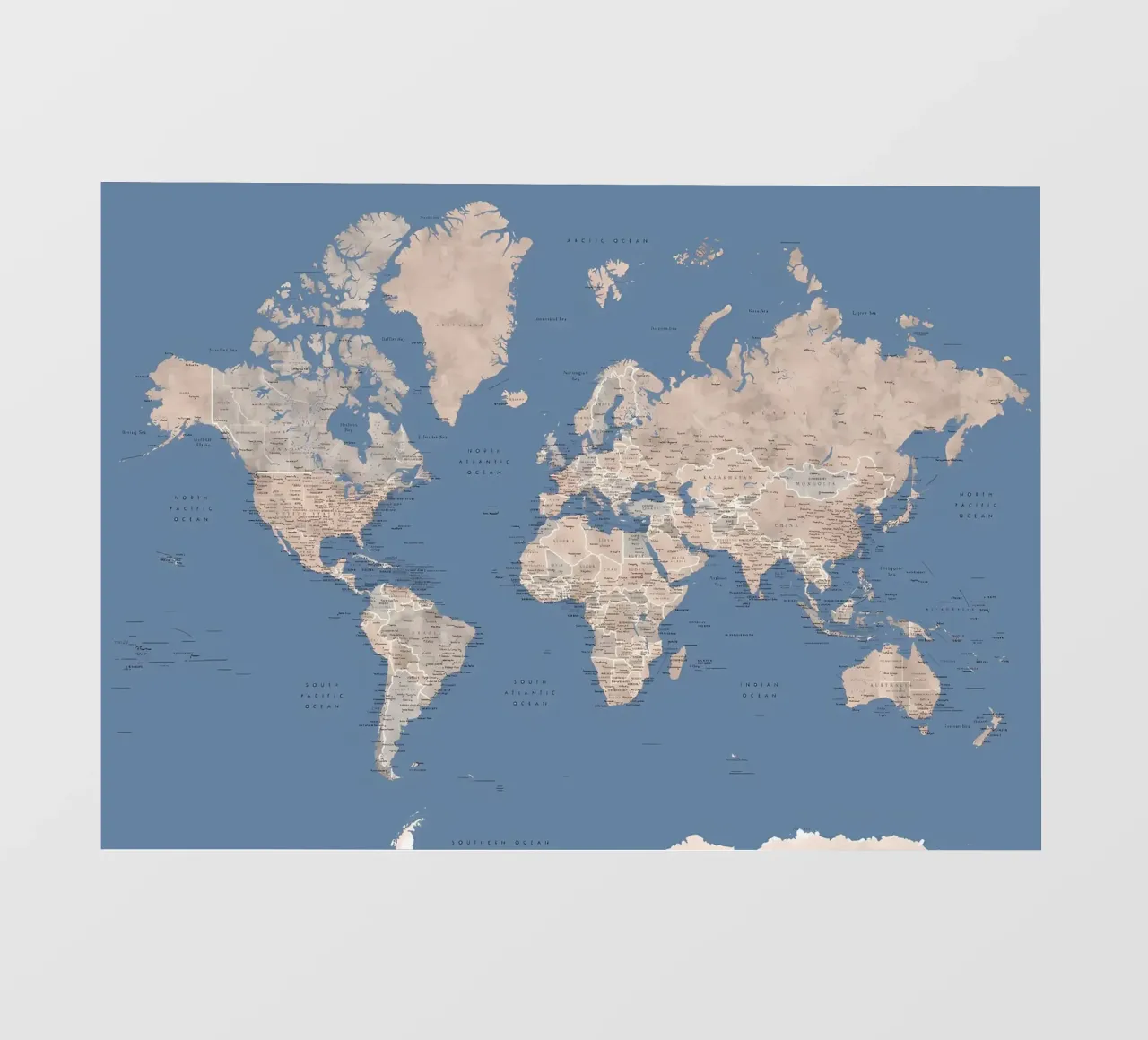 Nadeen mappa del mondo w città telo in pvc da Aiden Garcia