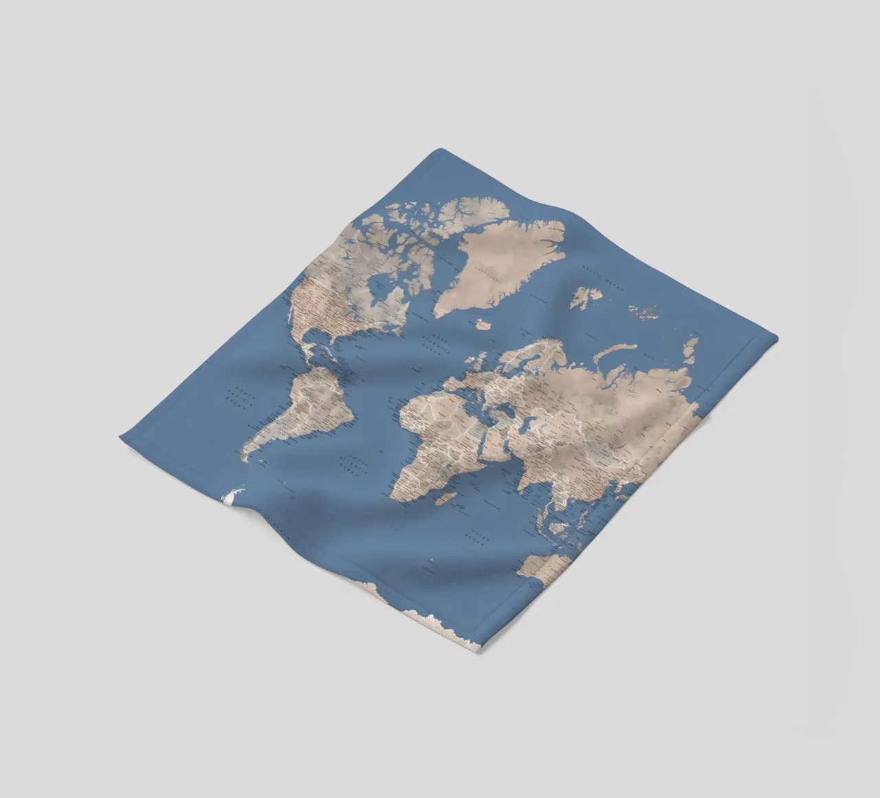 Nadeen mappa del mondo w città coperta in pile da Aiden Garcia