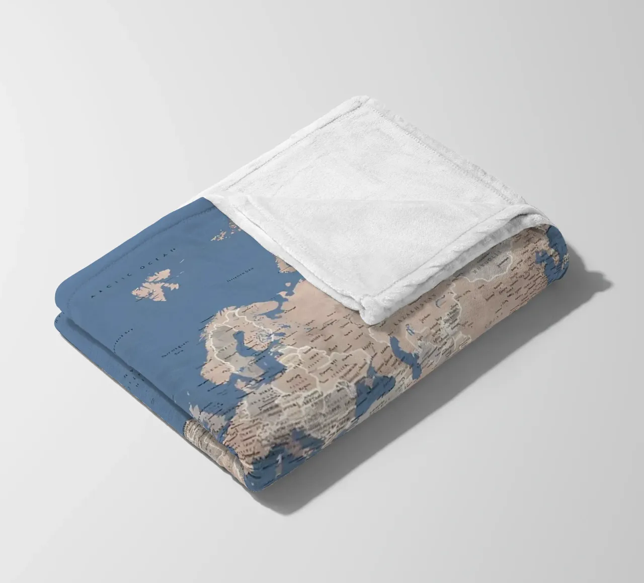 Nadeen mappa del mondo w città coperta in pile da Aiden Garcia