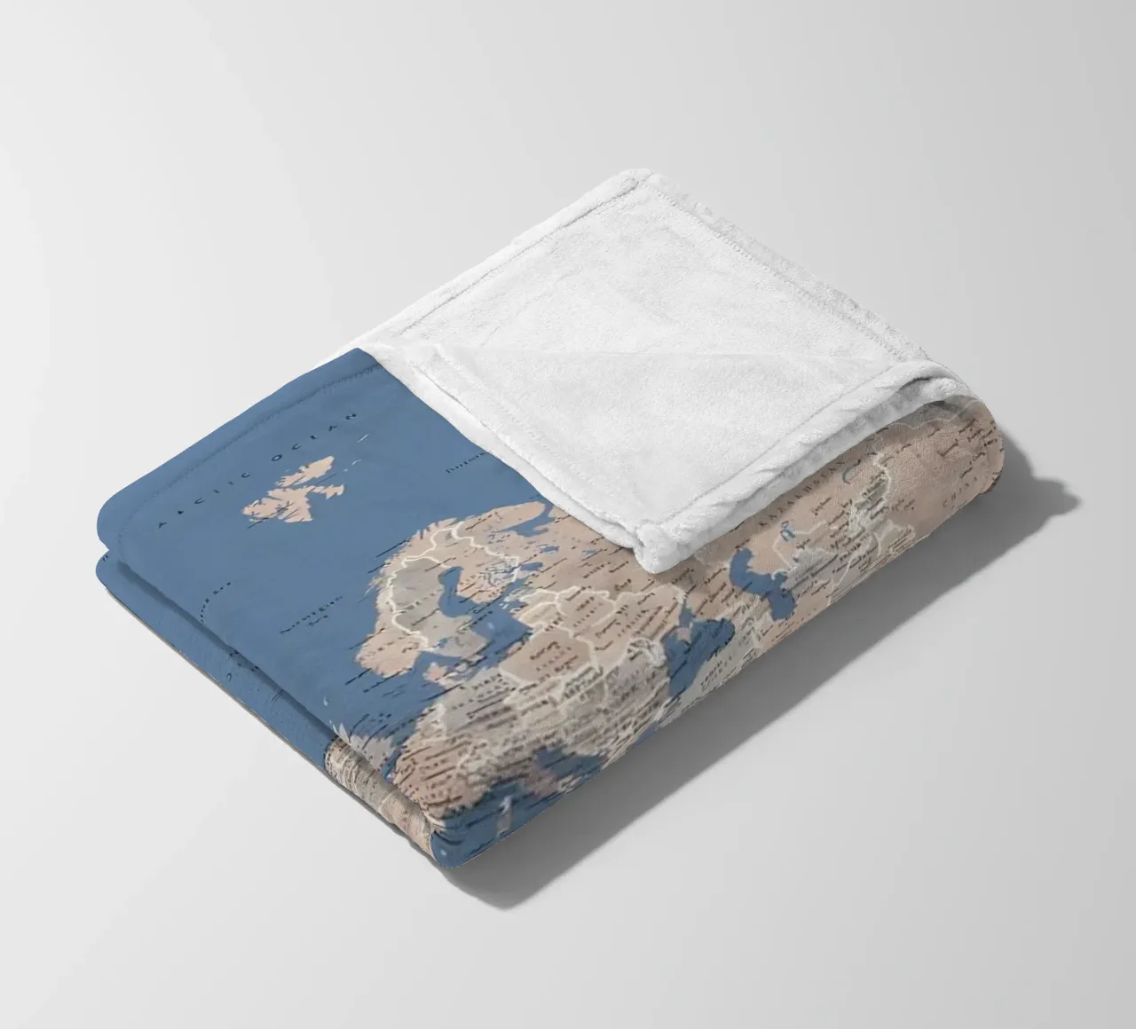 Nadeen mappa del mondo w città coperta in pile da Aiden Garcia