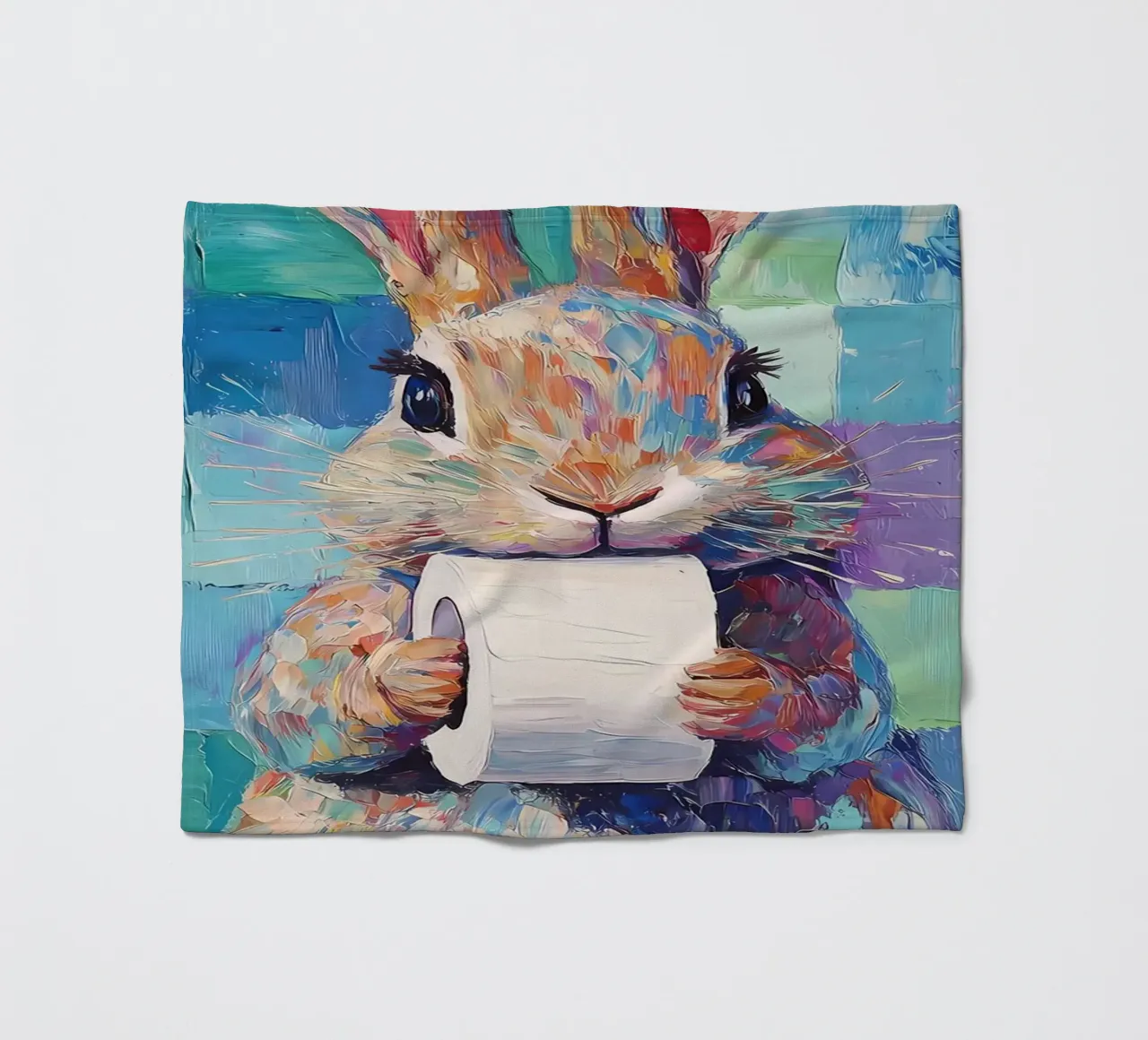 Coniglietto con carta igienica coperta in pile da Adrian Patel