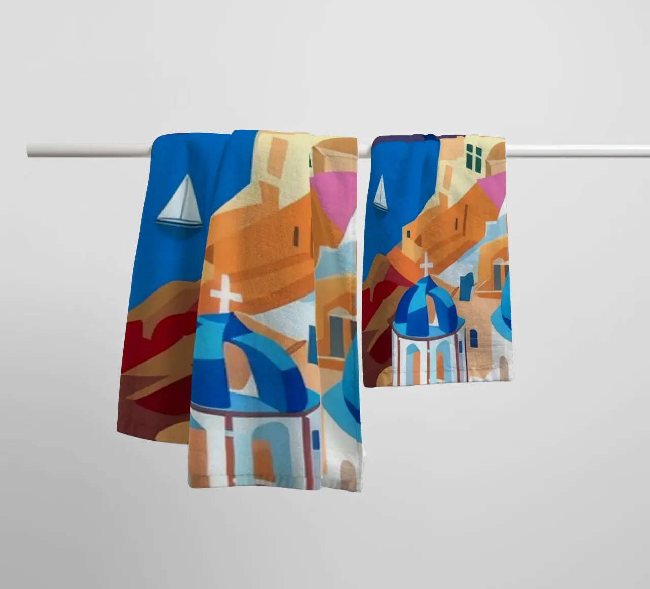 Mediterraan droomlandschap badhanddoek van Nebula Verse