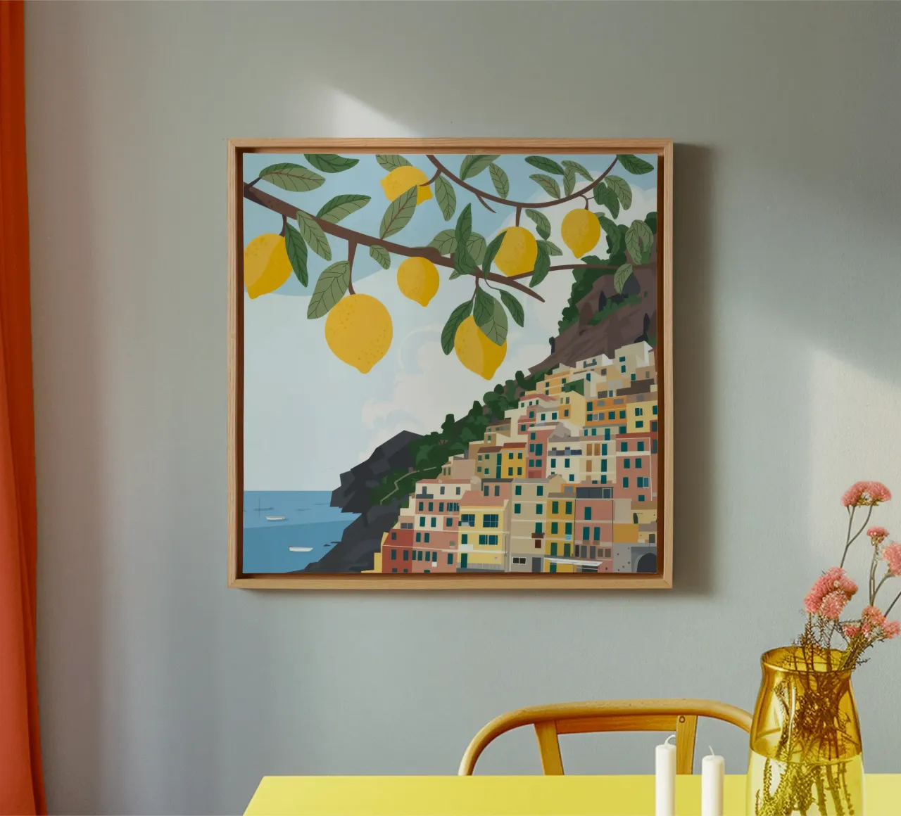 Lemon Grove Haven tela con Cornice a cassetta da Nebula Verse