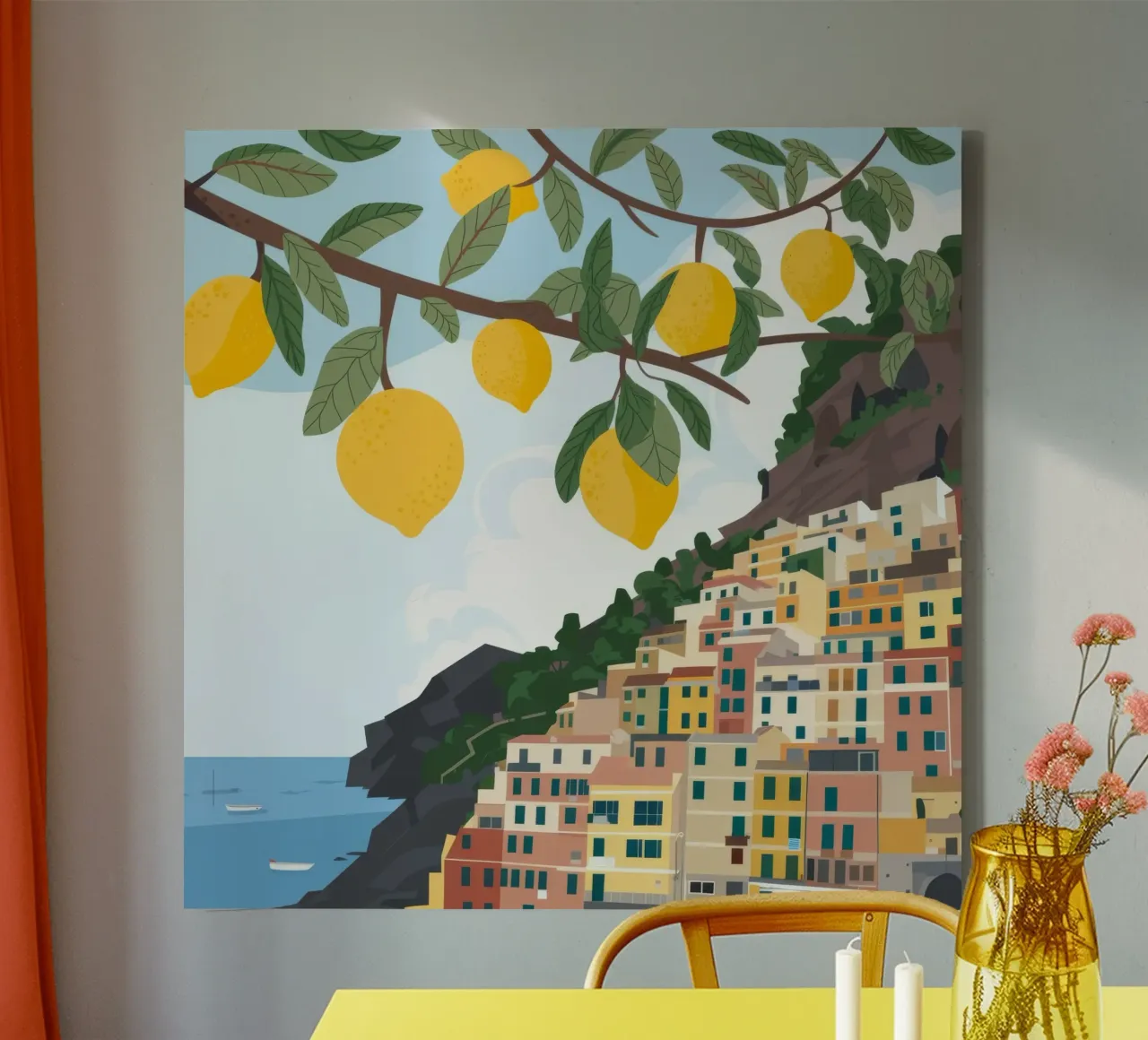Lemon Grove Haven tela con Cornice a cassetta da Nebula Verse