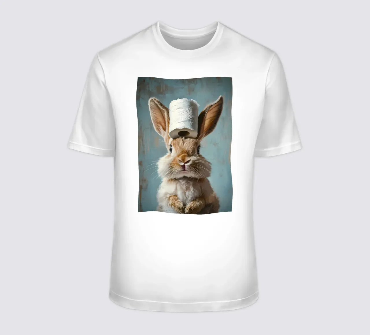 Konijntje met wc-papier t-shirt van Adrian Patel