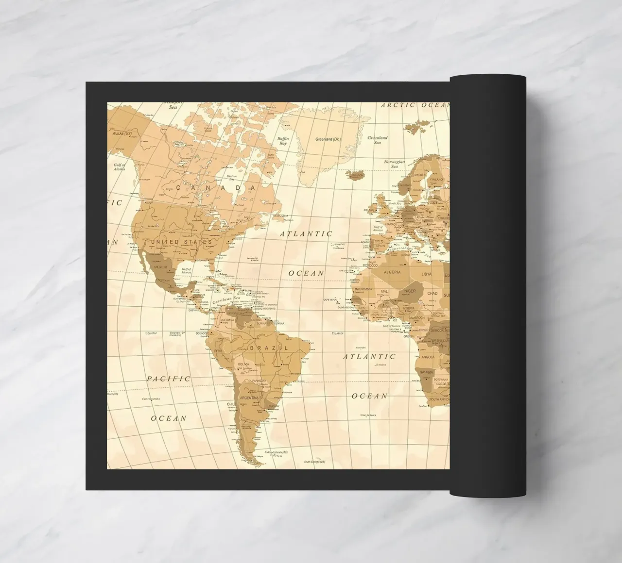 Mappa del mondo d'epoca zerbino da Aiden Garcia