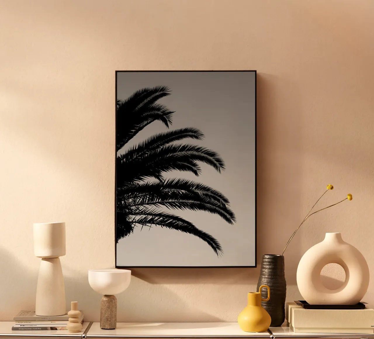 Palmblätter Sonnenuntergang 3 Acryl-Glas von Matthew Katz