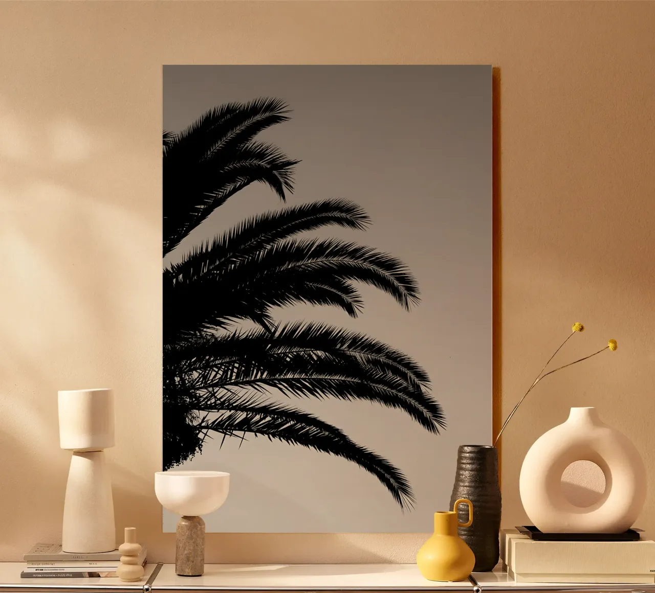 Palmblätter Sonnenuntergang 3 Acryl-Glas von Matthew Katz