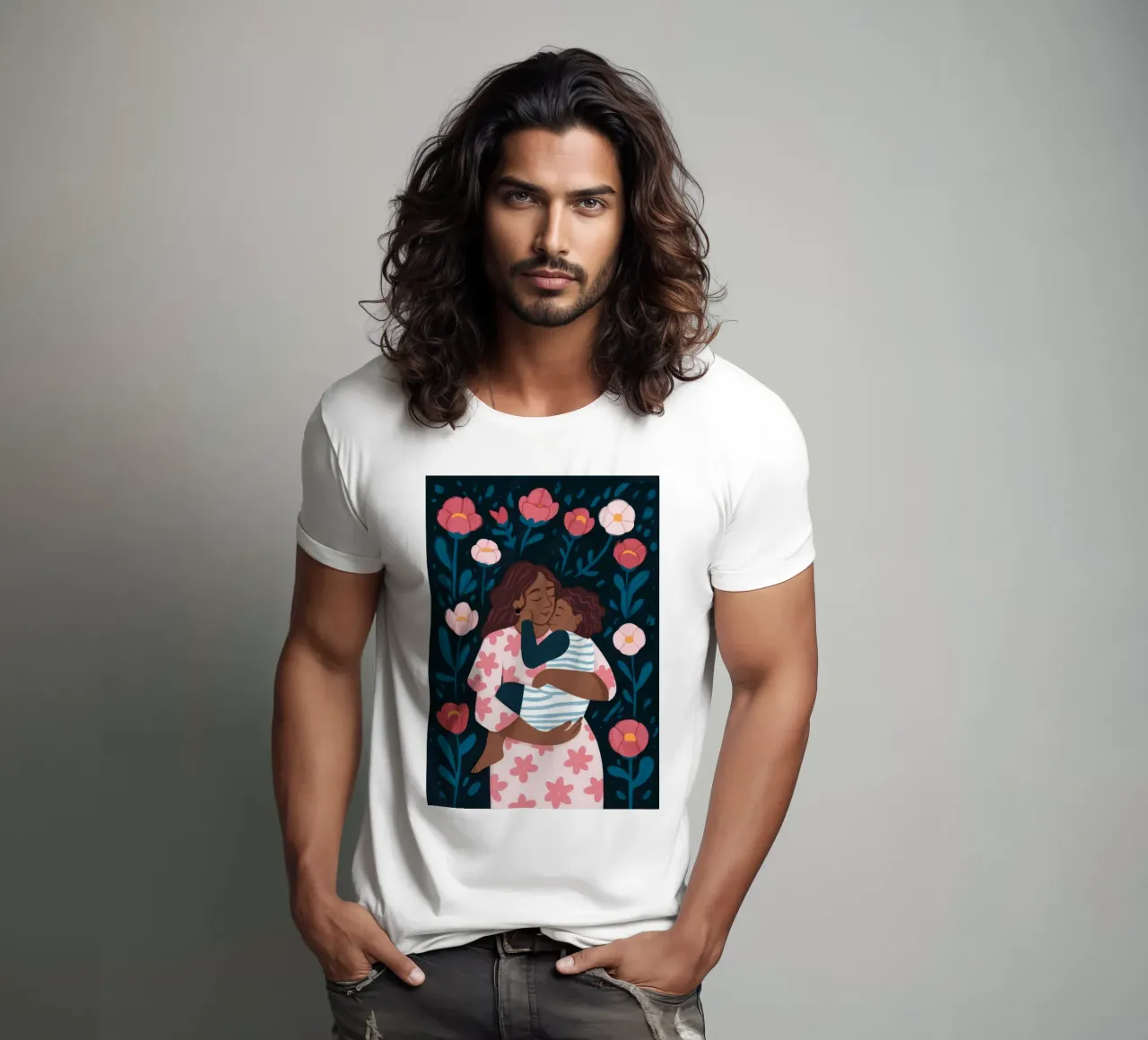 L'abbraccio della madre t-shirt da Nebula Verse